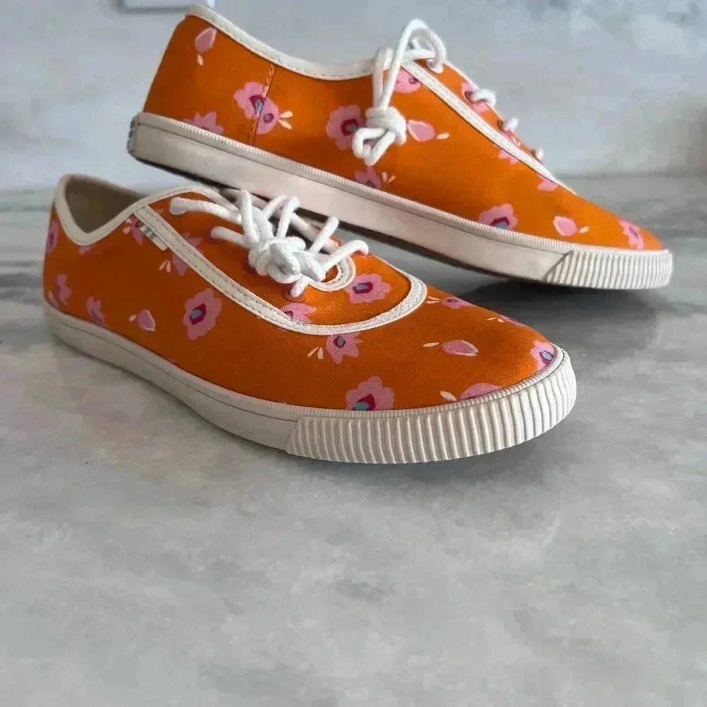 TOMS 7.5 in box Carmel Persimmon Spring Flower print shoe - Picture 4 of 9